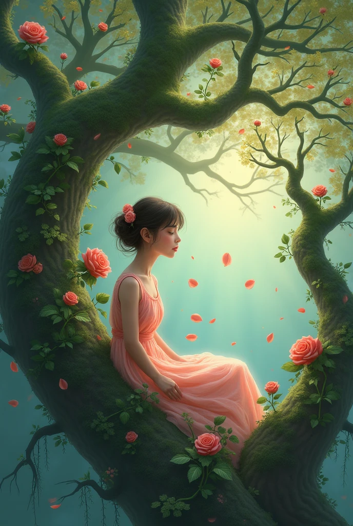 daydream tree 
 rose girl