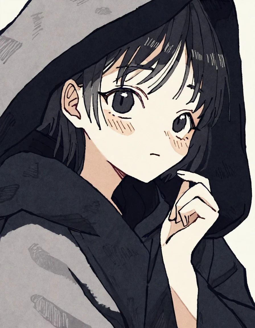 by tsvbvra, 1 boy, solo, simple background, black hair ,simple background, simple background, be smirked, heavy bangs, bangs, black poncho, black poncho, black poncho, black poncho, eyes half-opene ,looking sleepy, eyes half-opene ,looking sleepy, eyes half-opene ,looking sleepy, eyes half-opene ,looking sleepy, eyes half-opene ,looking sleepy, eyes half-opene ,looking sleepy, eyes half-opene ,looking sleepy, eyes half-opene ,looking sleepy