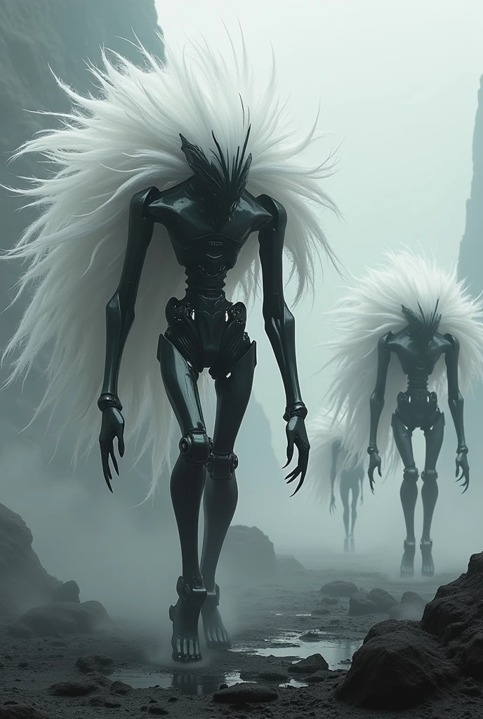 Murder drones white hair