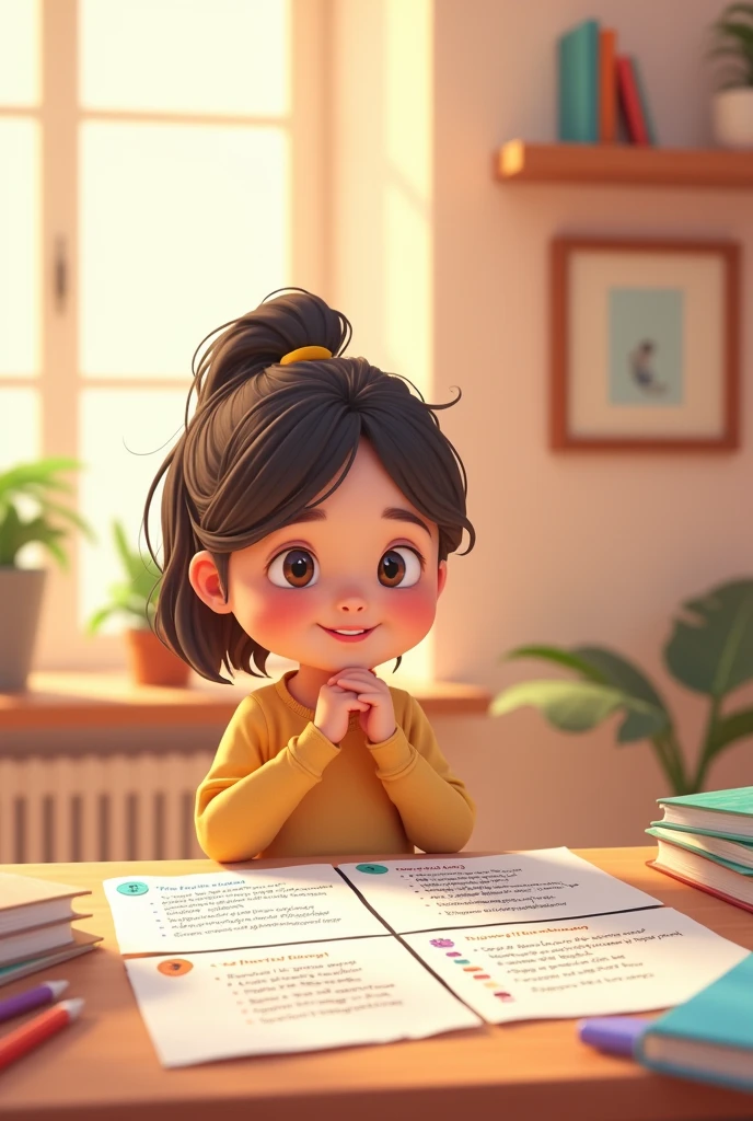 animated images of an animated girl making the Eisenhower matrix