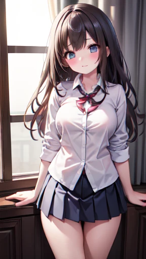 Very detailed、(8k, RAW Photos, Highest quality, masterpiece:1.2), (Very detailed 8k 壁紙),shape、Professional Lighting,Sharp focus, Written boundary depth、
Browsing Caution、Clear Eyes、Perfect Anatomy、With a girl、、confusion, blazer, School,, Short skirt,Face close-up,hair ornaments、imminent kiss,Plump thighs、