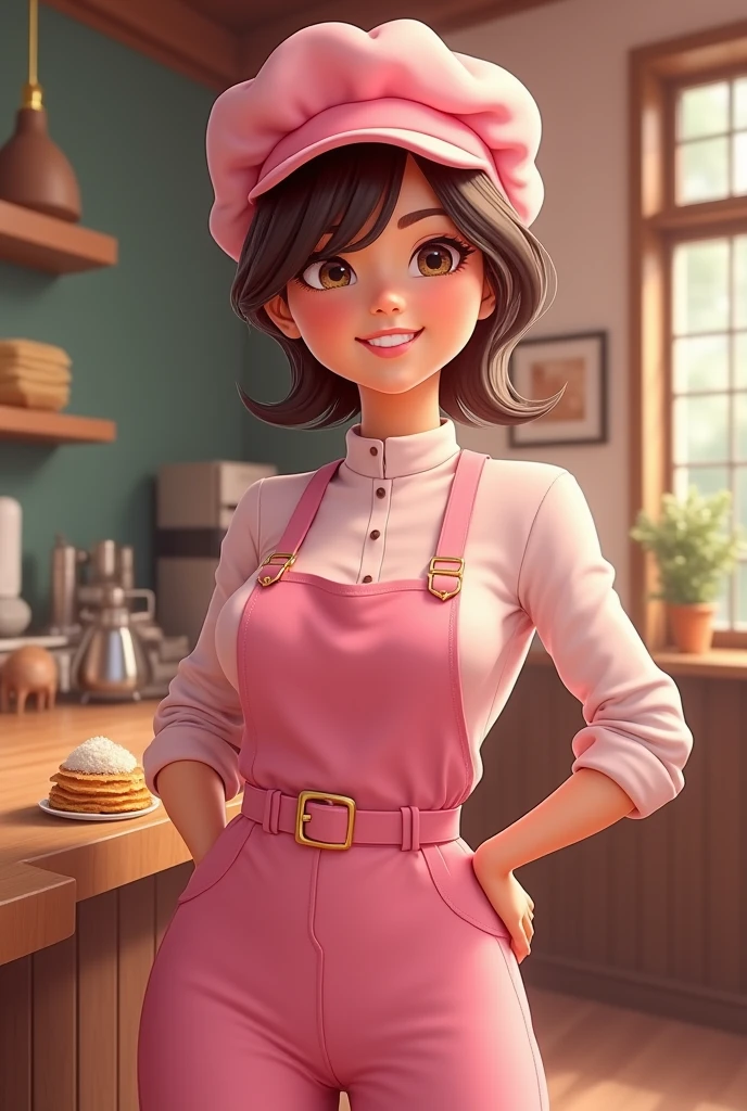 hero realistic
hero of crepe
in pink
for business “crepe cafe”
cartoon, human
crepe is a Important part