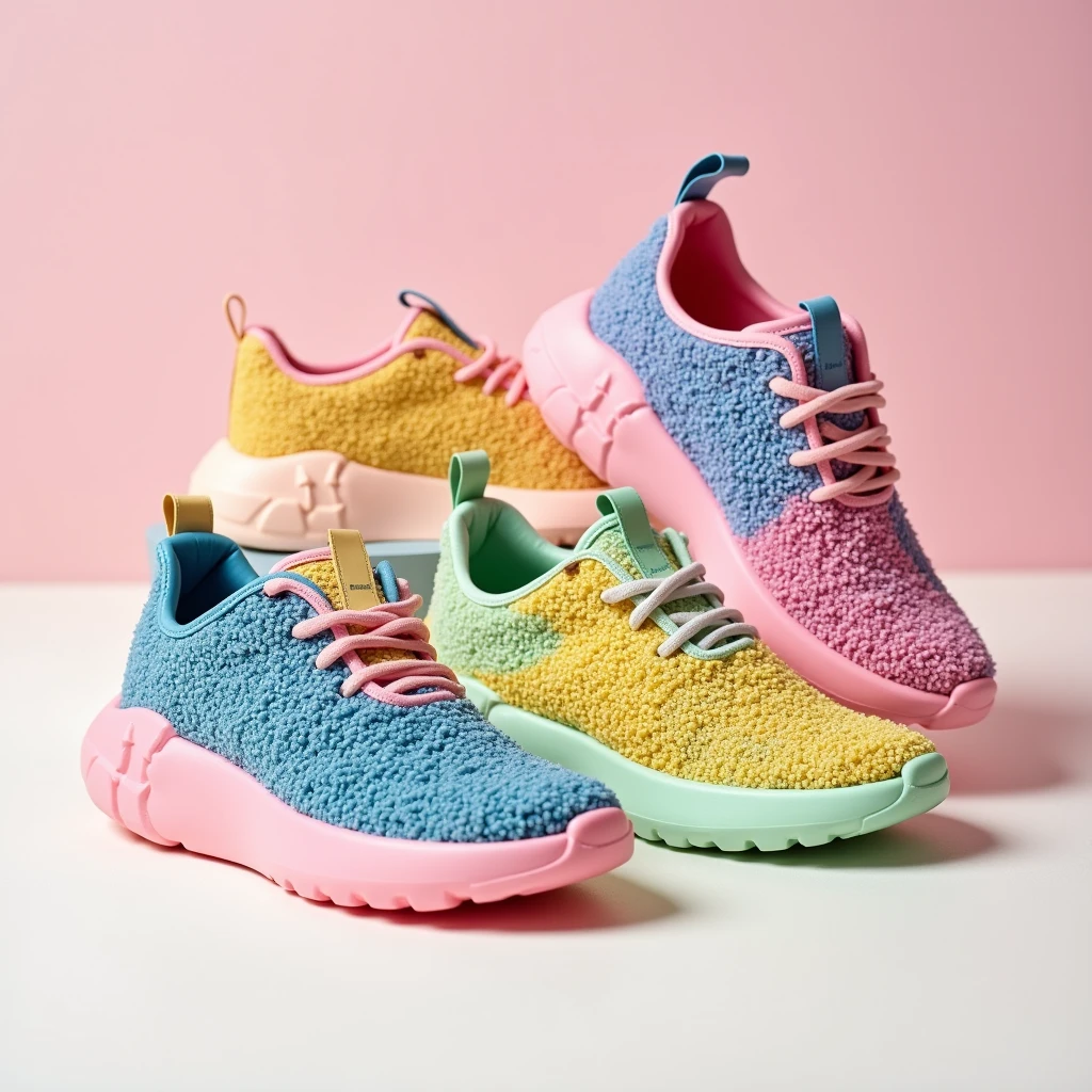 Men's shoes candy-colored glued around the shoes