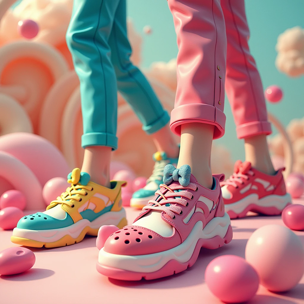 Men's candy-shaped footwear