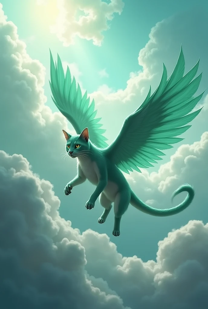 wing,Cat,green,cloud