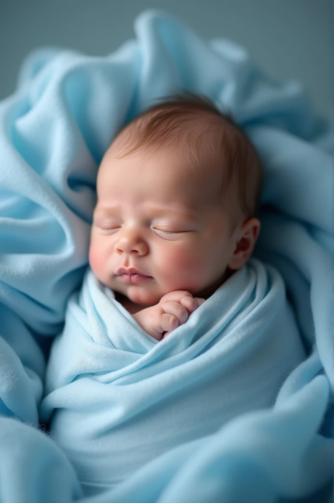 Newbornbaby photography blue fabric background create