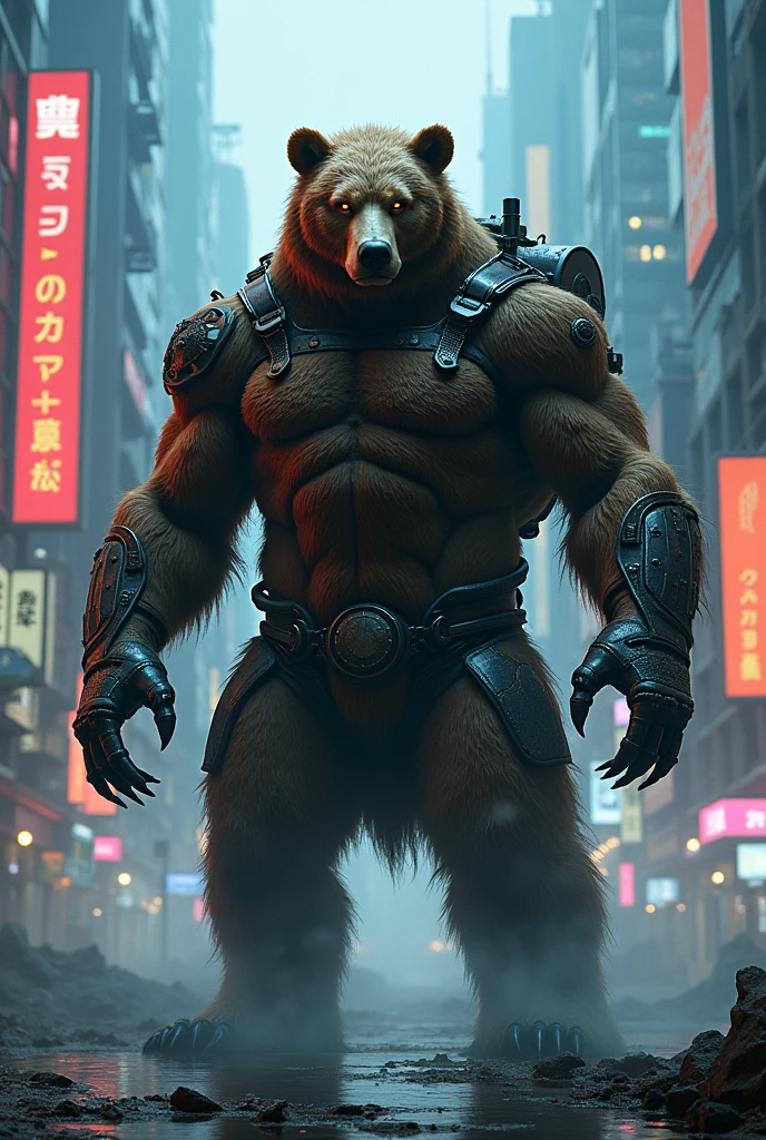Cyberpunk Bear Man