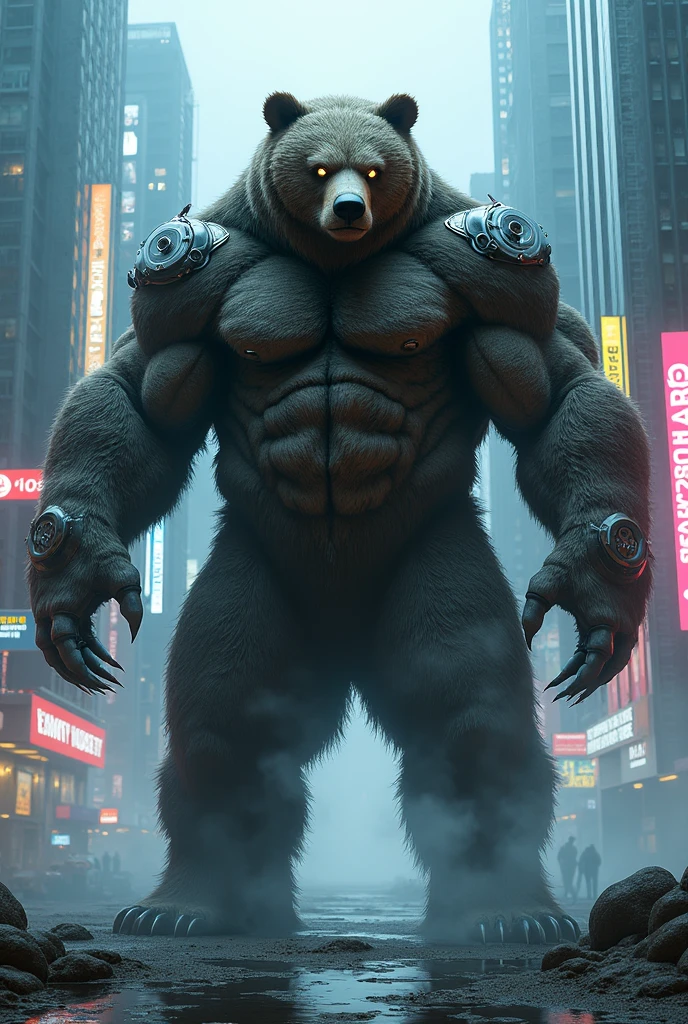 Cyberpunk Bear Man
