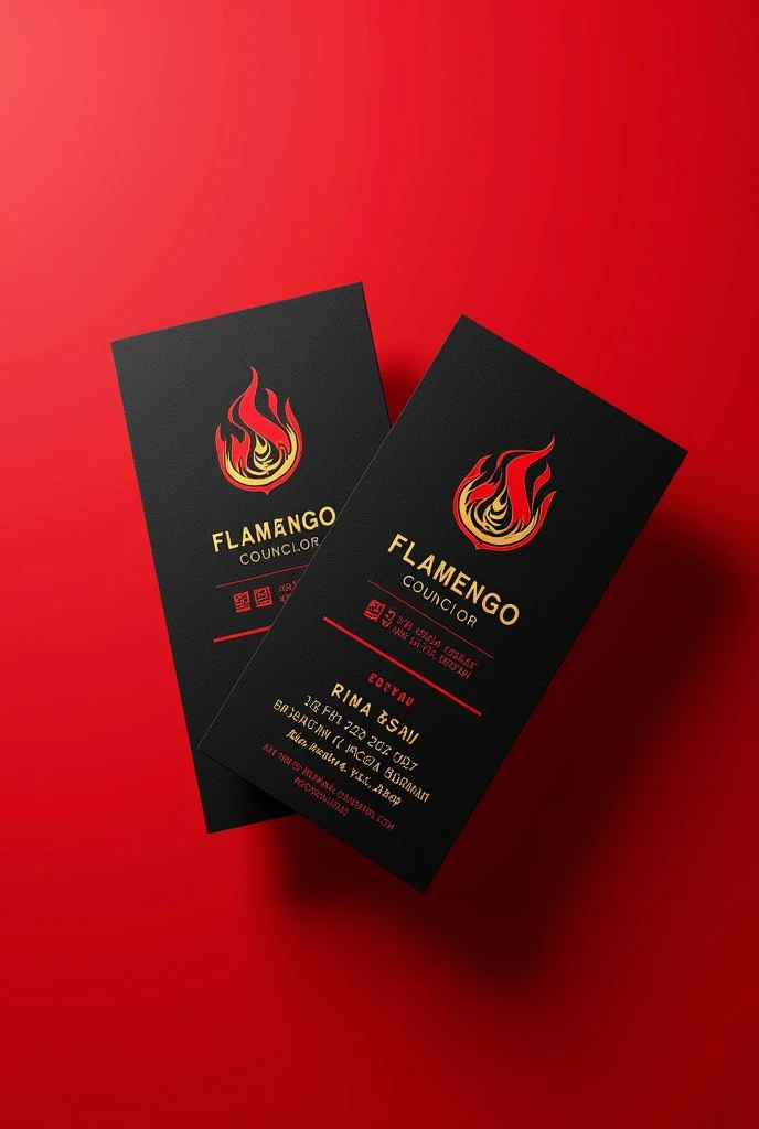 Flamengo councilor's business card and number. And with the colors of Flamengo