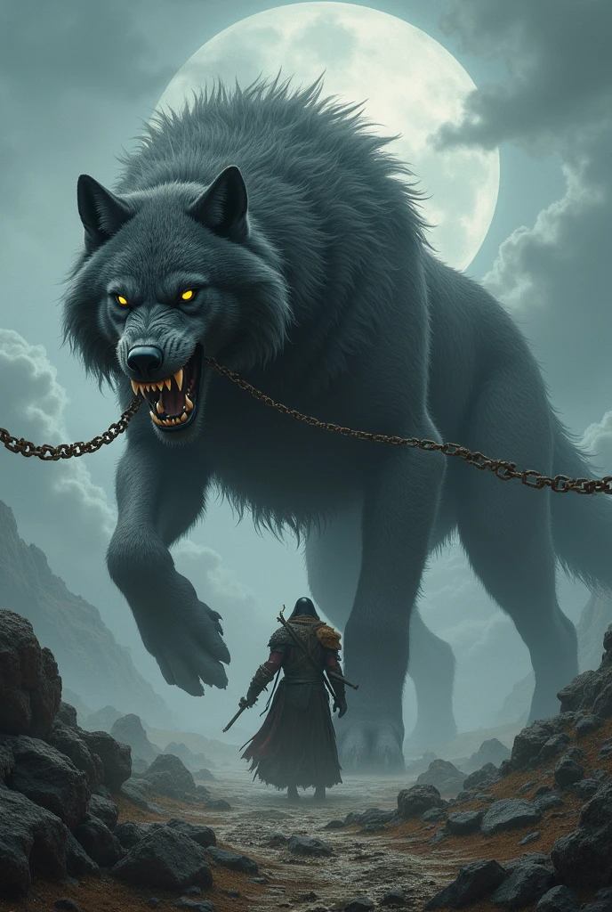 Fenrir—destined to devour Odin no Ragnarok