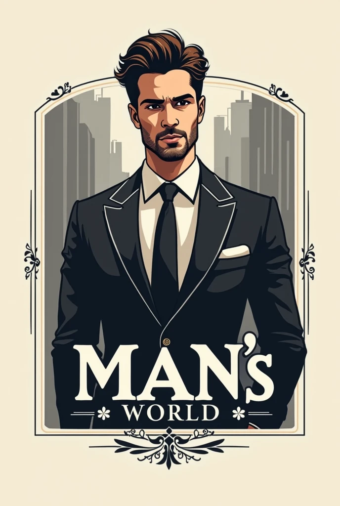 Clothing shop mans wear logo mans world