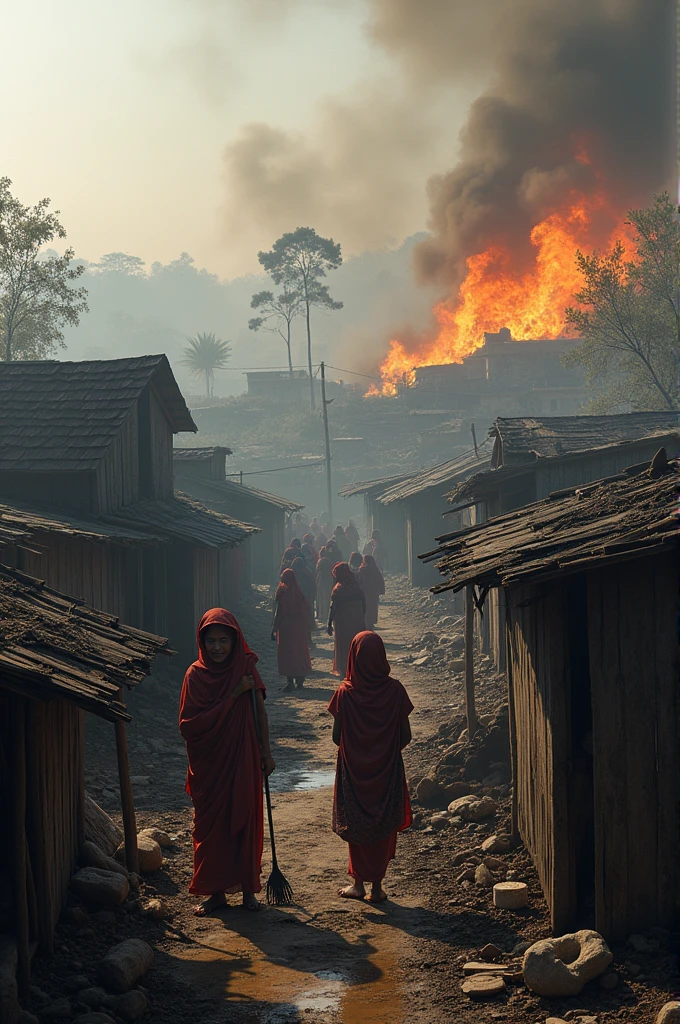 Houses of minor community is burning in bangladesh