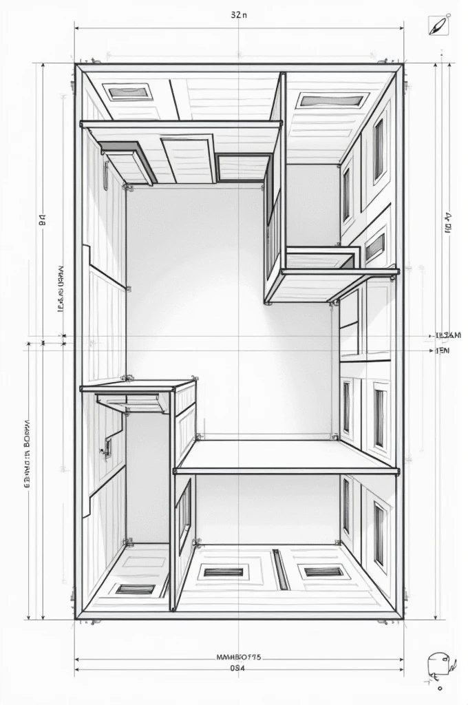 Closed layout drawing