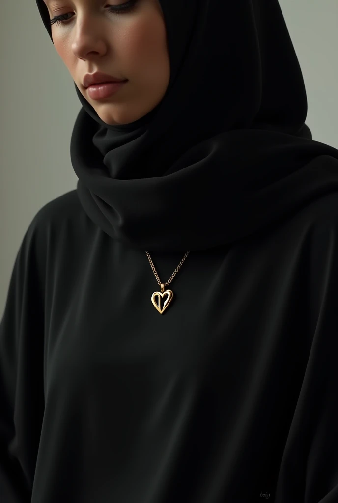 i want to make a picture of short sized
heart locket which is made up by overlapping of two simple
letters 'i7'
wearing by a abaya girl.