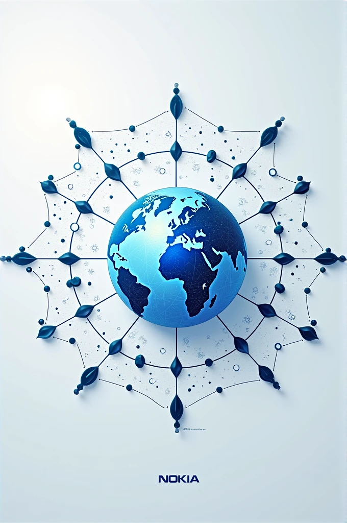 Create a design for Nokia's slogan, "connecting people".