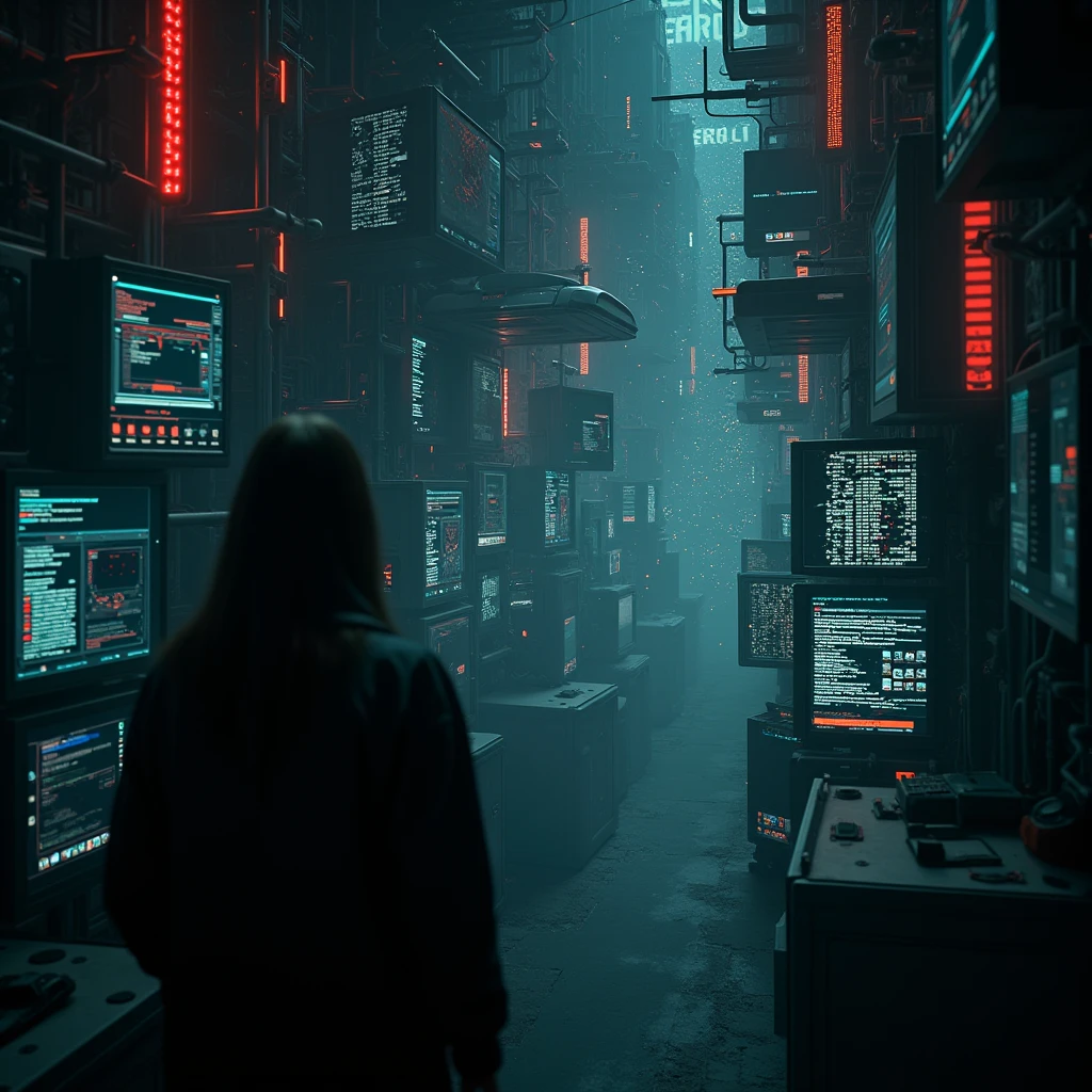 Visual representation of intentional failure or hacking theories, with navigation graphics and error codes in dark tones. The feeling of something sinister and hidden permeates the image, creating an atmosphere of terror and mystery. (extremely detailed CG unit 8K wallpaper, Artwork, best quality, ultra-detailed, hdr:1.2, dark and terrifying atmosphere, eerie lighting, horror vibes)