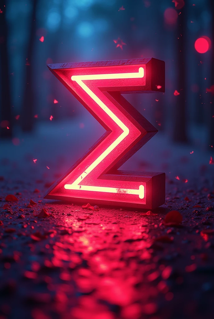 Sigma summation sign in a bright bachground featuring seeking of knowledge