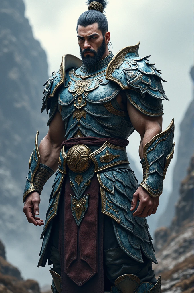 Warrior yuan man armor dragon scales