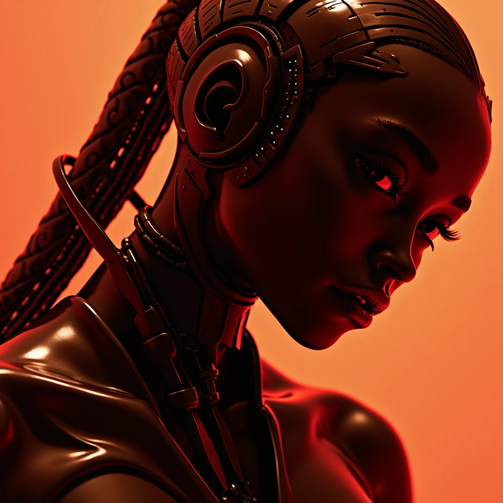 a woman with a pair of scissors on her head, zbrush central contest winner, red shift render, technological singularity, charli bowater and artgeem, dark-skinned, film still from dune 2020, rankin, anthropomorphic _ humanoid, mit technology review, suspiria