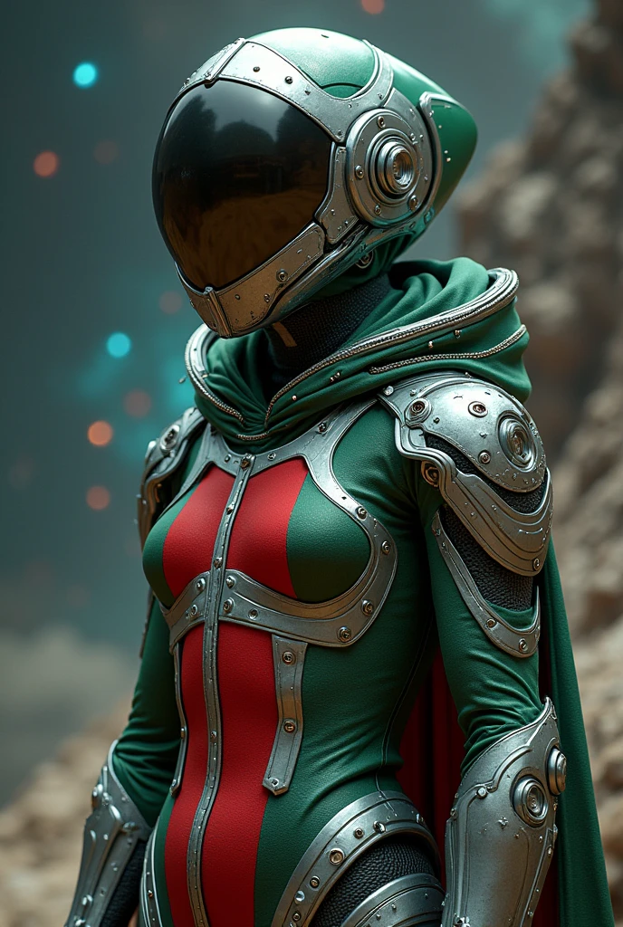 A man from space wearing the Algerian flag
