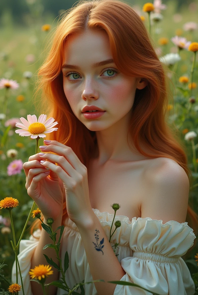 Russian girl pick pussy with tattoo 
