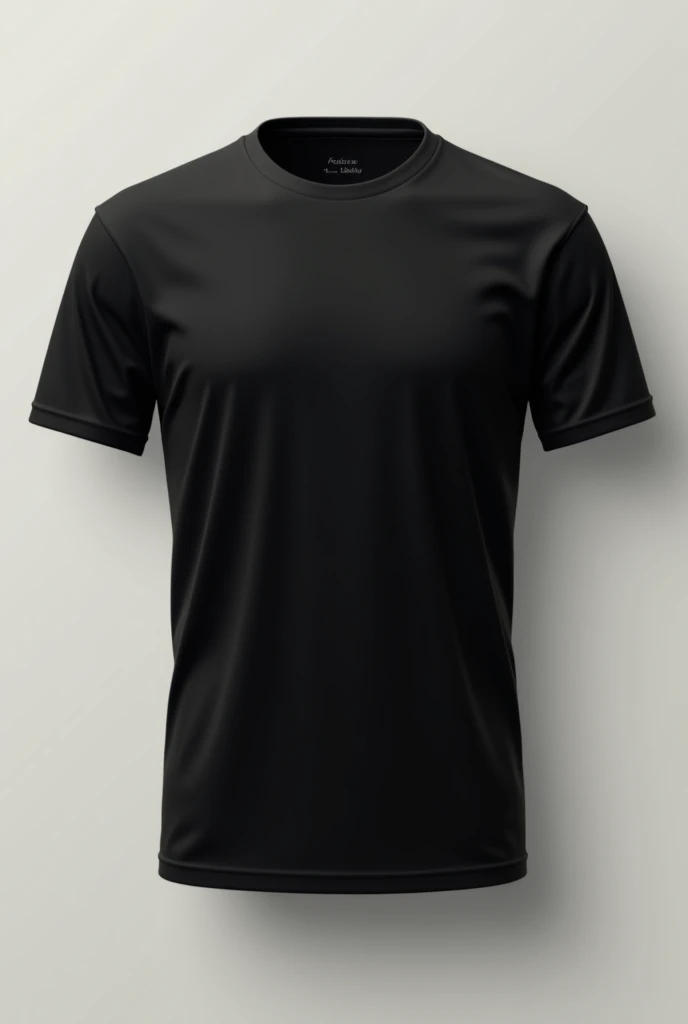 make me a plain black t-shirt mockup front and back