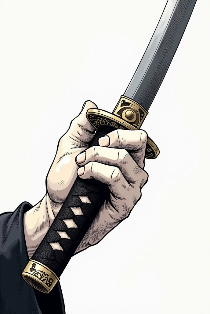 Create manga hand with Katana manga style 
