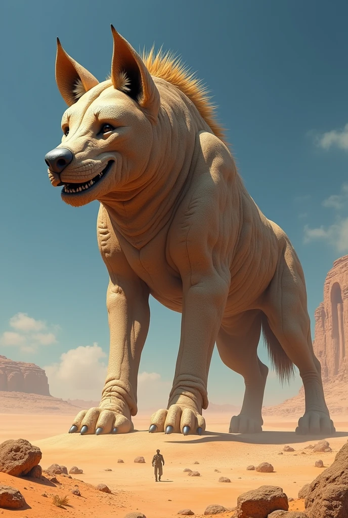 A large desert mount somewhat resembling a hyena