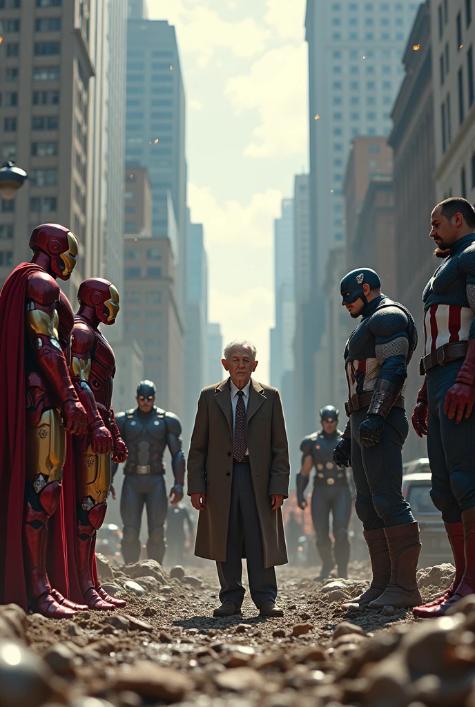 Avengers vs one old man fight