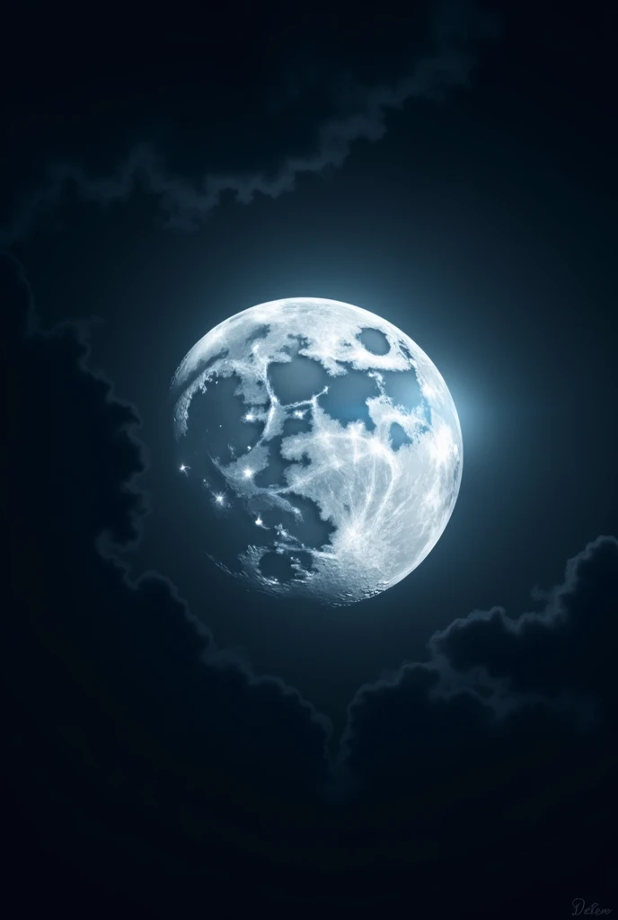 A beautiful moon without any dark spots 