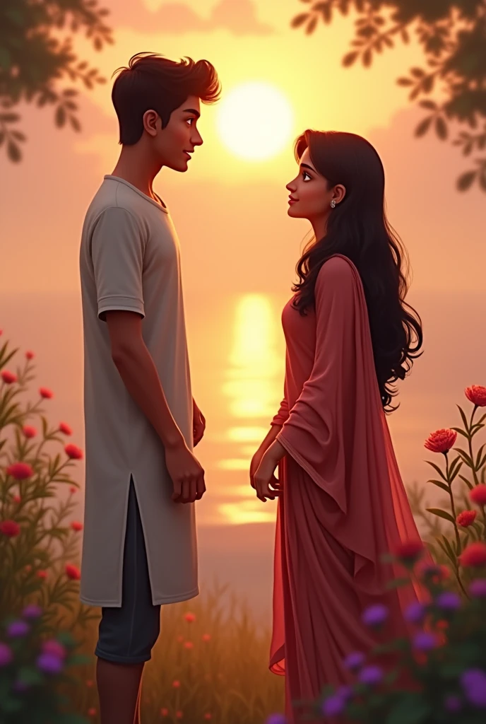 A boy named divyansh proposing to a girl named Gayetri
