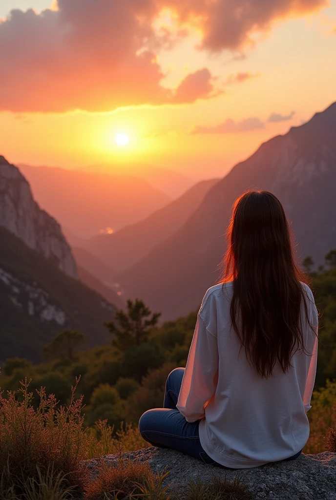 Sunset, evening glow, distant view, realistic, rich colors, gorgeous and colorful, wide-angle lens, shooting in the evening, positive film, naturalistic style, high-definition filming.