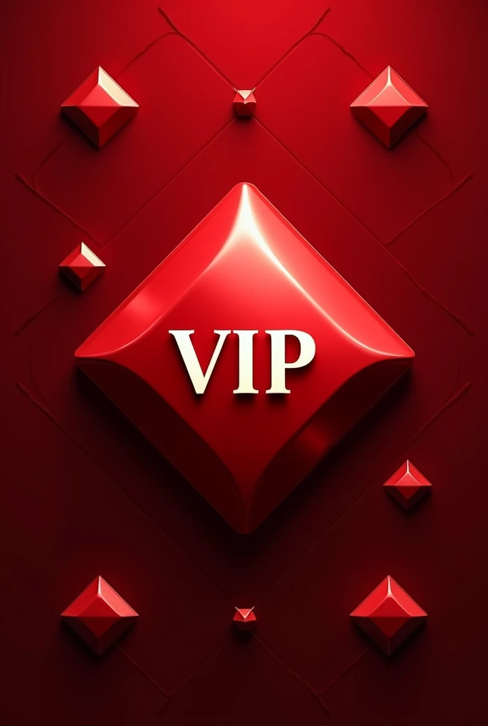 A basic badge with red Diamond Vip written on it and some red diamonds and red colors around it