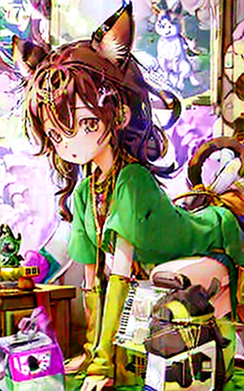 There are many different types of Toy figures on the table,Nendoroid3d,anime statue,Toy figure,q cheeks,Funny company anime style,anime action figure,nendoroid,PVC Statue,Minion size baby,Styled by Nendoroid,figure、 anime figure、Vinyl Toy Figurines、nendoroid、Action figurines toys animal illustrations,mixed species,different kinds of animals,various species,diverse animals,digimon evolution,Ultimate Evolution,perfect body,ultimate body,horse,There is personification,digimon evolution,Ultimate Evolution,perfect body,ultimate body,UFO,There is a horse,There is personification,There are photos of Cat lady with many animals,animal illustrations,mixed species,different kinds of animals,various species,diverse animals,digimon evolution,Ultimate Evolution,perfect body,ultimate body,horse,There is personification,digimon evolution,Ultimate Evolution,perfect body,ultimate body,UFO,There is personification,Cat lady,cat ears women\(Lovely,Kawaii,)rest ,quality\(8k,Extremely detailed, masterpiece,high resolution,top-quality,top-quality real texture skin,提high resolution,RAW photos,Best quality,Very detailed\)