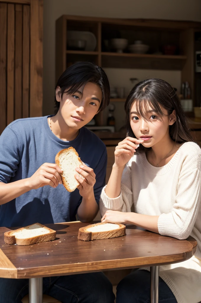 Two slices of toast