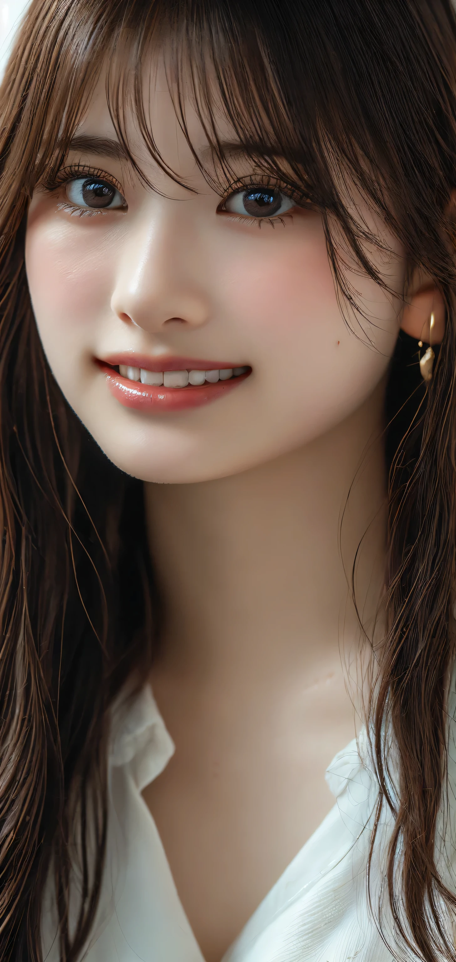 Part-time job at a pizza place, Highest quality, shape, Very detailed, In detail, High resolution, 8k wallpaper, Perfect dynamic composition, Beautiful details, Natural Lip, Pizza shop uniform, Big Breasts,Cleavage,, While she is working、Smiling with a sudden expression..., A masterpiece of the whole body, Side Shot, ,((Fine knitting:1.4))、(Beautiful white skin:1.4)、(Big Breasts:1.75)、Hoop Earrings、lipstick、blush、(smile:1.2)、Uncovered breasts:1.75、(Thick lips:1.2)、Detailed body、Very detailed painting, Luminism、4K resolution、3D Rendering、Exquisitely crafted , cinematic、Realistic、Hit definition、Abstract Beauty、Approaching perfection, Pure shape, Golden Ratio、Very detailed, Digital photography, Soft natural light, 50mm lens, 1 1 1.8 Vacancies、blush、Small face、(Tight waist),(albino:1.3),(Close-up of face and chest:1.7),