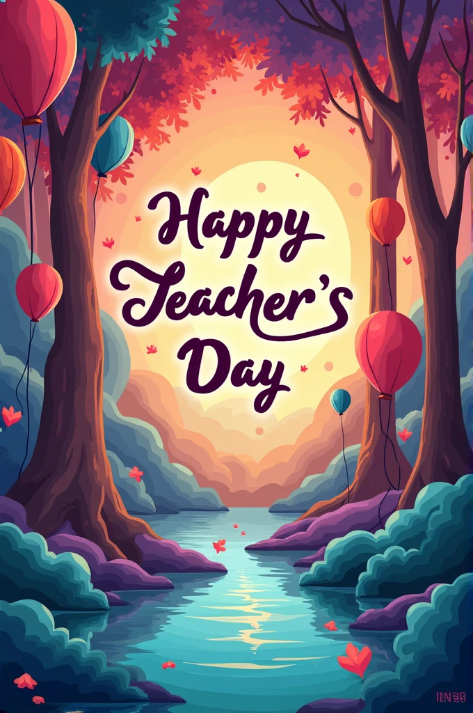 A banner of size 15×12 feet for teachers dayin India of "sri chaitanya techno school" by "student council members", it should be attractive and mesmerising