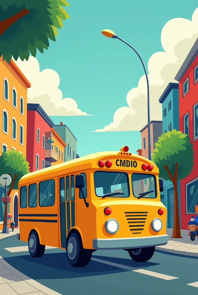 The wheels on the bus go round and round,
Round and round, round and round,
The wheels on the bus go round and round,
All through the town.