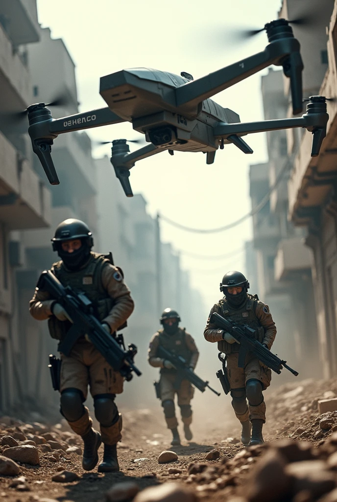 a special force team are using UAV to attack
