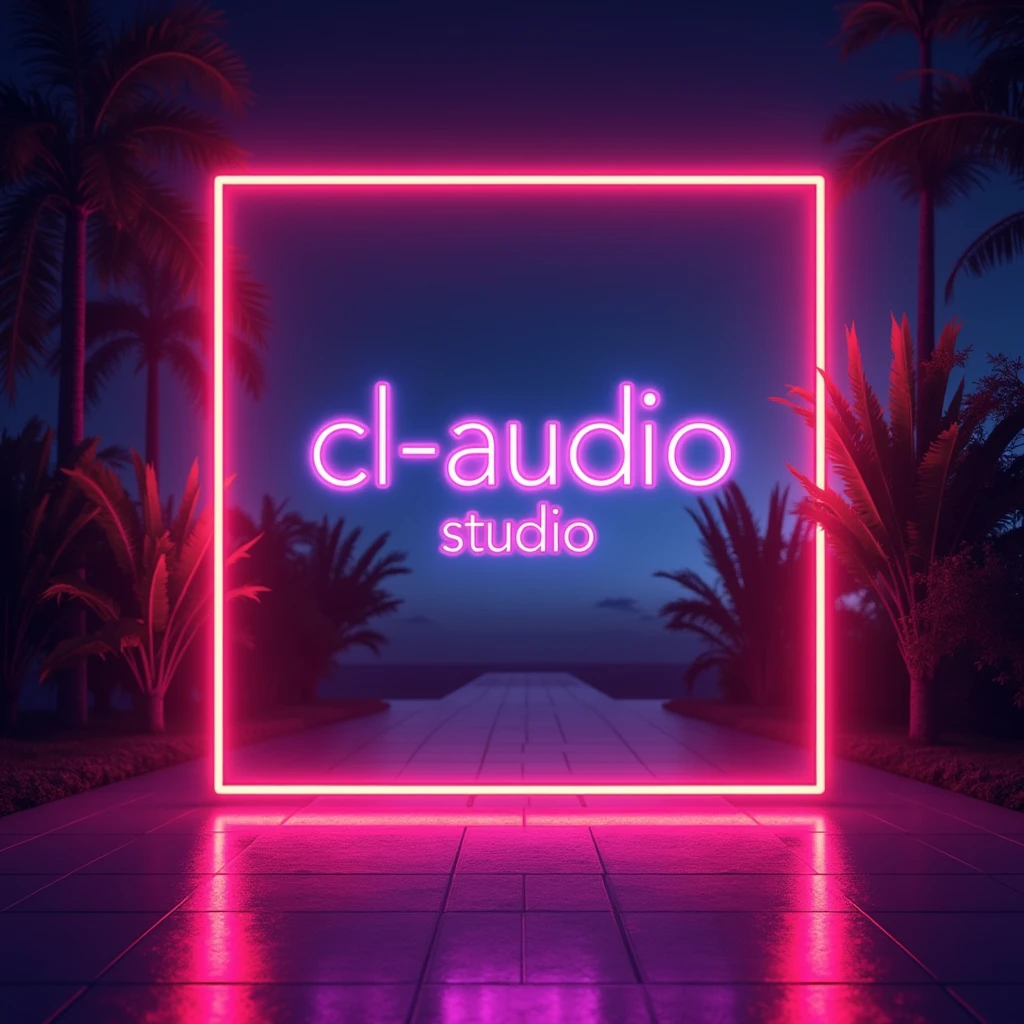 Genrat image for Instagram highlights cover topic is form fill
in neon lights with form fill logo, A serene, high-resolution, professional photograph showcasing the "CL-Audio STUDIO" Logo, centered within a square frame