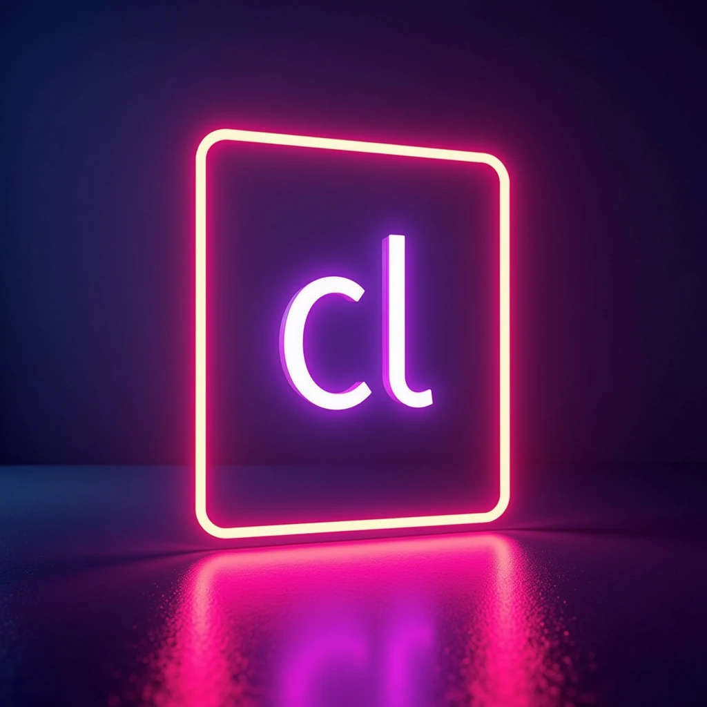 Genrat image for Instagram highlights cover topic is form fill
in neon lights with form fill logo, A serene, high-resolution, professional photograph showcasing the "CL-Audio STUDIO" Logo, centered within a square frame