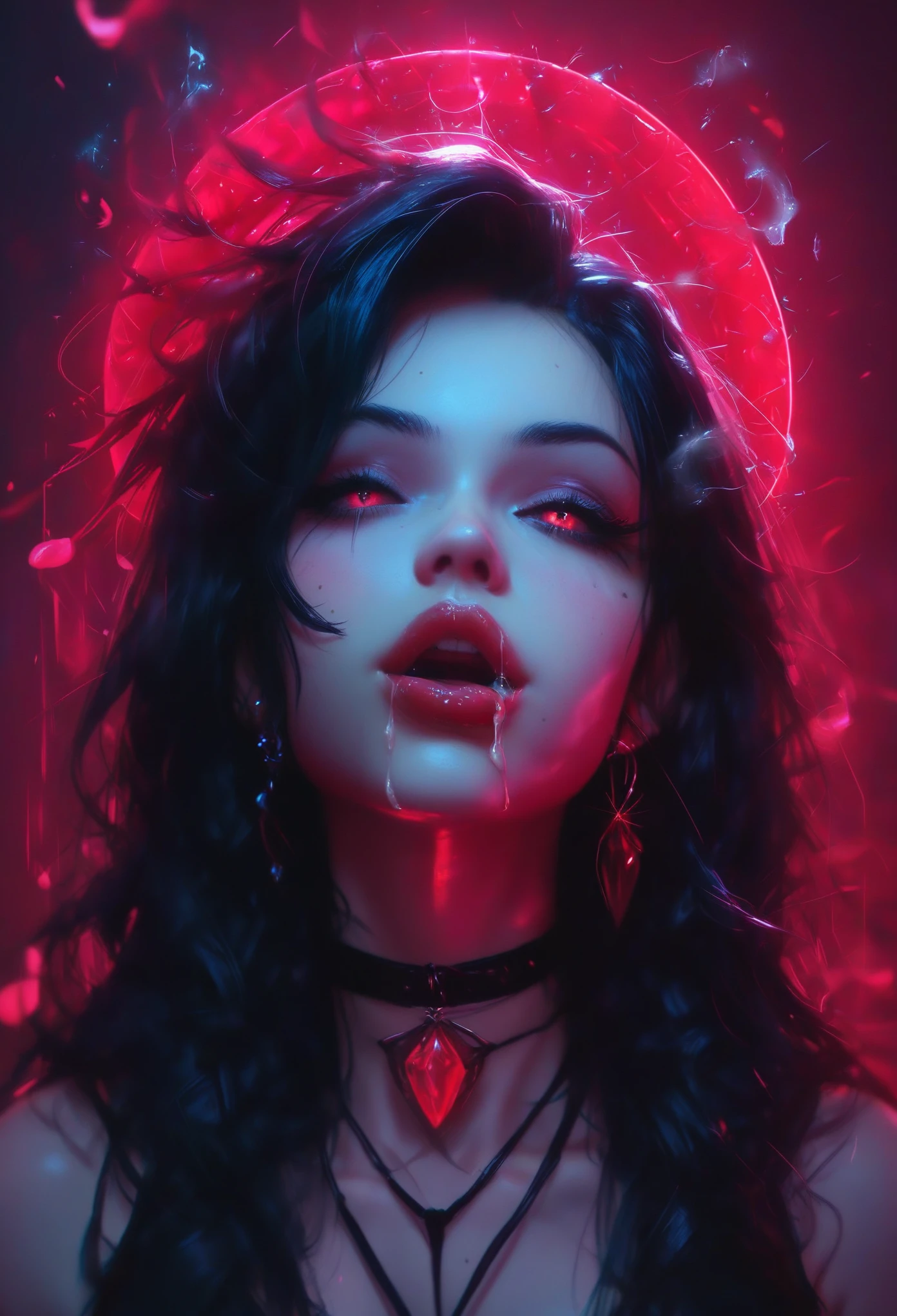 A character with an imposing and energetic appearance, wrapped in intense flames of vibrant colors ranging from orange to purple, creating a feeling of overwhelming power. His hair is white and messy, contrasting with a black mask covering his eyes, giving it an enigmatic and dangerous air. The character wears a dark tunic tied with a ribbon., while his body seems to emanate a fiery energy that distorts into chaotic patterns around him. The lines of fire and energy blend with your figure, highlighting his control over immense forces. The art style is colorful and dynamic, with thick strokes and fluid movements that convey a sense of action and supernatural power