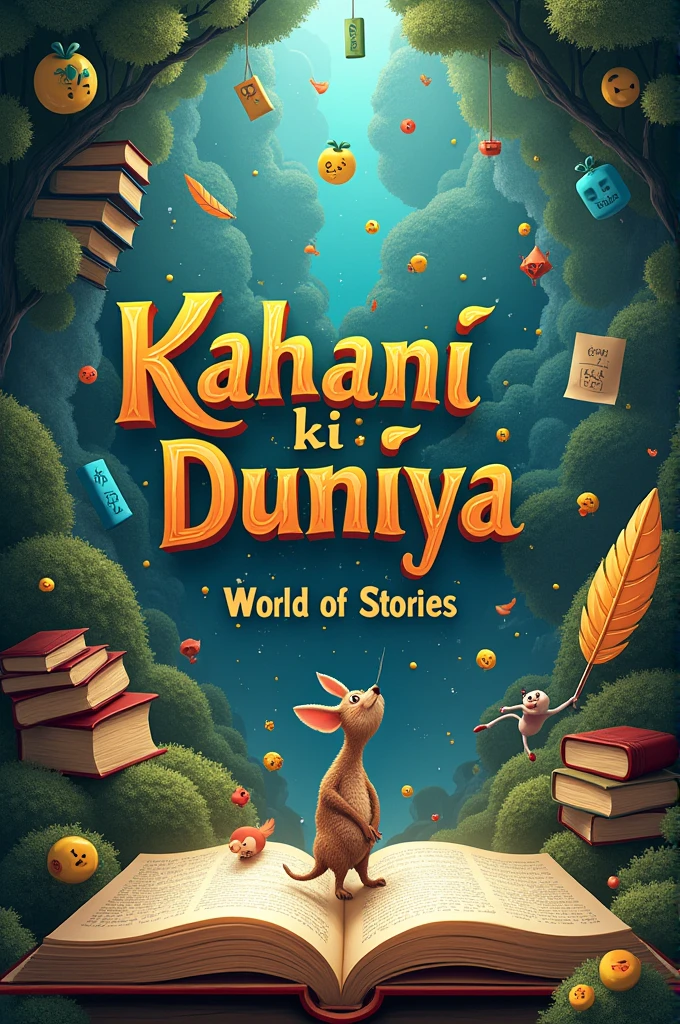Kahani ki duniya written on any template