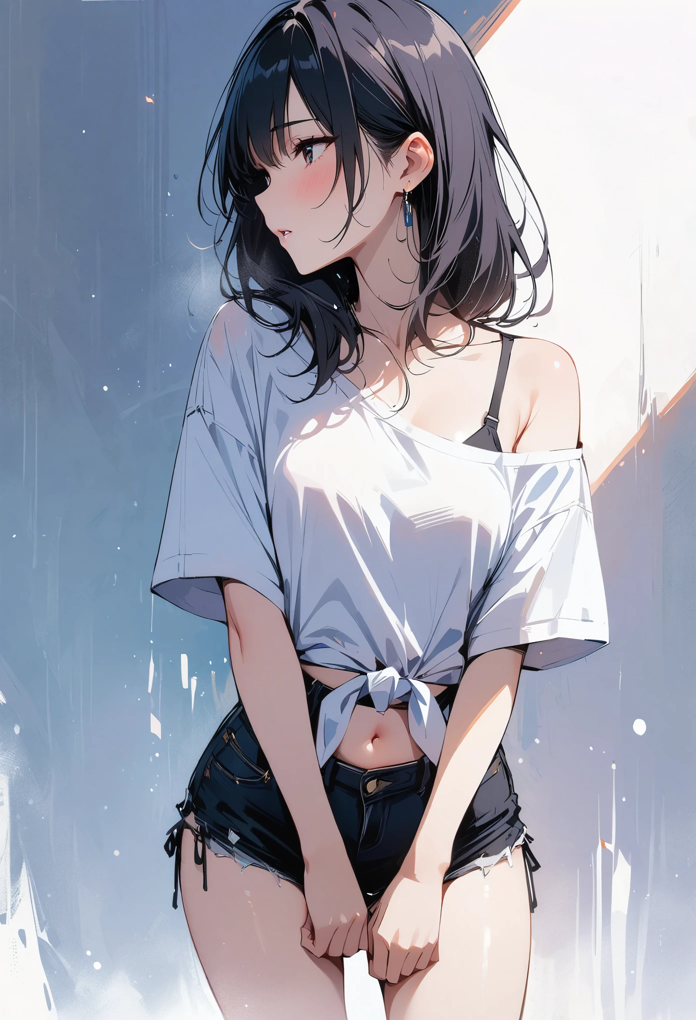 1female,11yo,bit girl,super adorable,smallunderboob,Pornographic exposure, 独奏,(Background with:hilltop,coniferous forest,at winter season,Snow on the ground,exteriors) Feel free to hairstyle,Stride,Sweat profusely,drenched all over the body,seen from the front,Long black hair , mostly cloudy sky,(((tmasterpiece),(Very detailed CG unity 8K wallpaper),best qualtiy,cinmatic lighting,detailed back ground,beatiful detailed eyes,Bright pupils,(Very fine and beautiful),(Beautiful and detailed eye description),ultra - detailed,tmasterpiece,)),face to the viewer,frontage,A high resolution,ultra - detailed)nakeness,Wipe off panties,revealing breasts,Bare genitalia, Bulge,Camel toes,Raised sexy,???? expression,Flushed complexion,Open-mouthed,frontage,,(Wearing:Kindergarten uniforms)