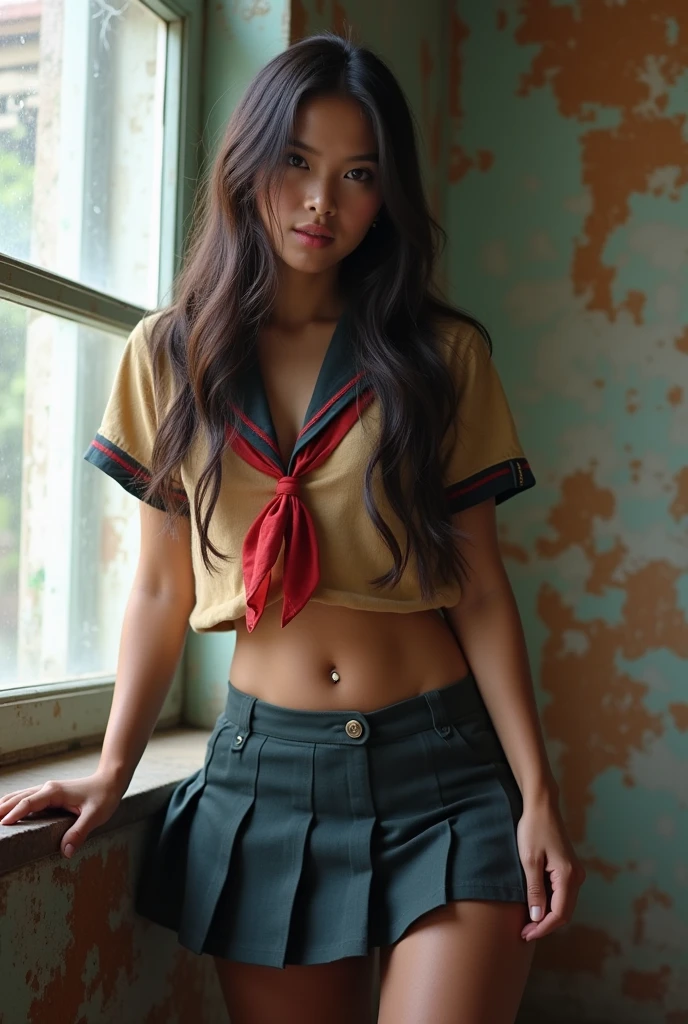 Sexy  horny nepali school  girl in mini skirt school uniform masturbating and showing panty underneath skirt
