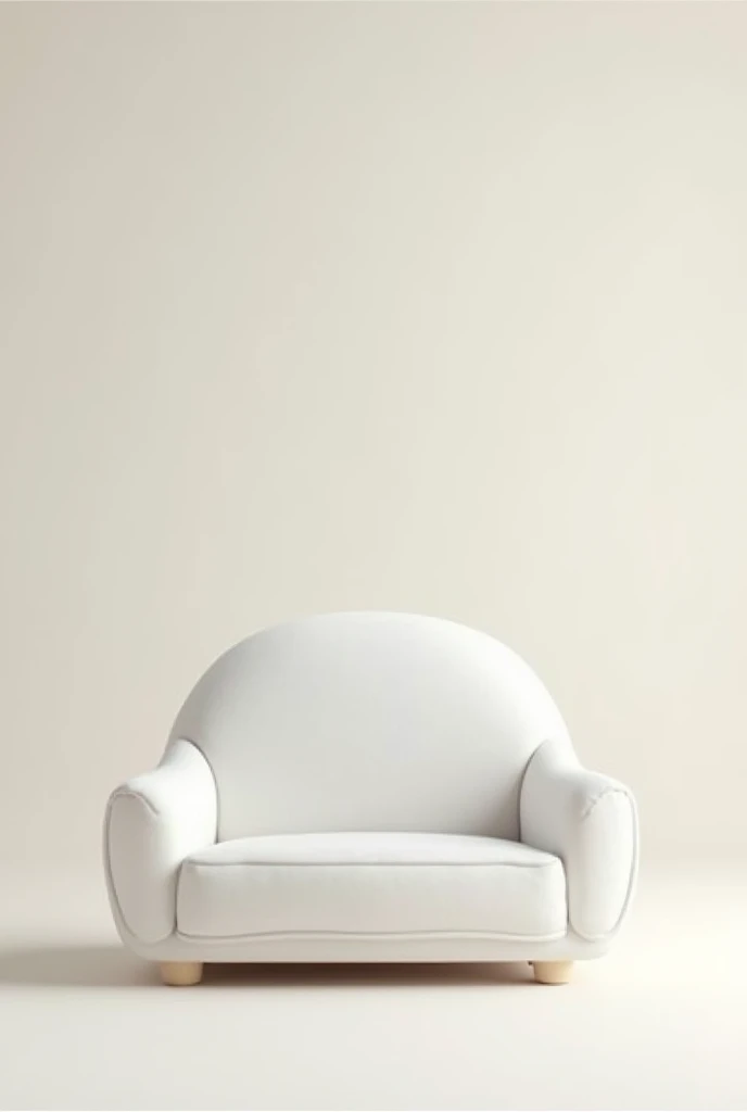 One white sofa, 3d cartoon,