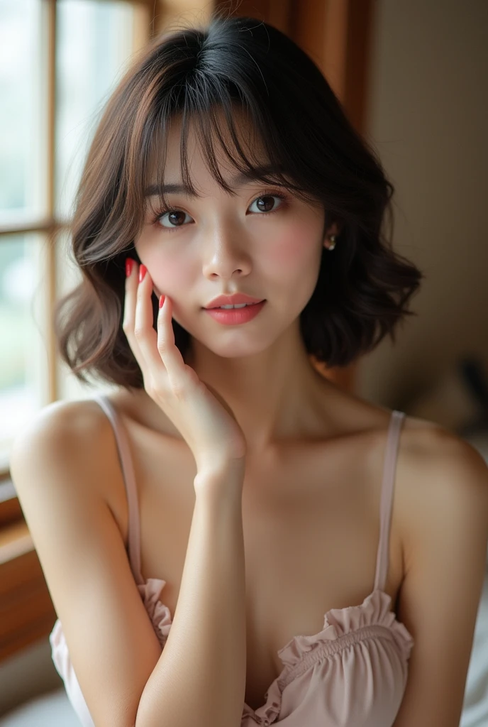 A lil and hot japanese girl cute with big bobbies