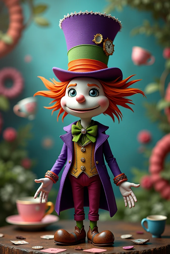 A mad hatter microphone stand