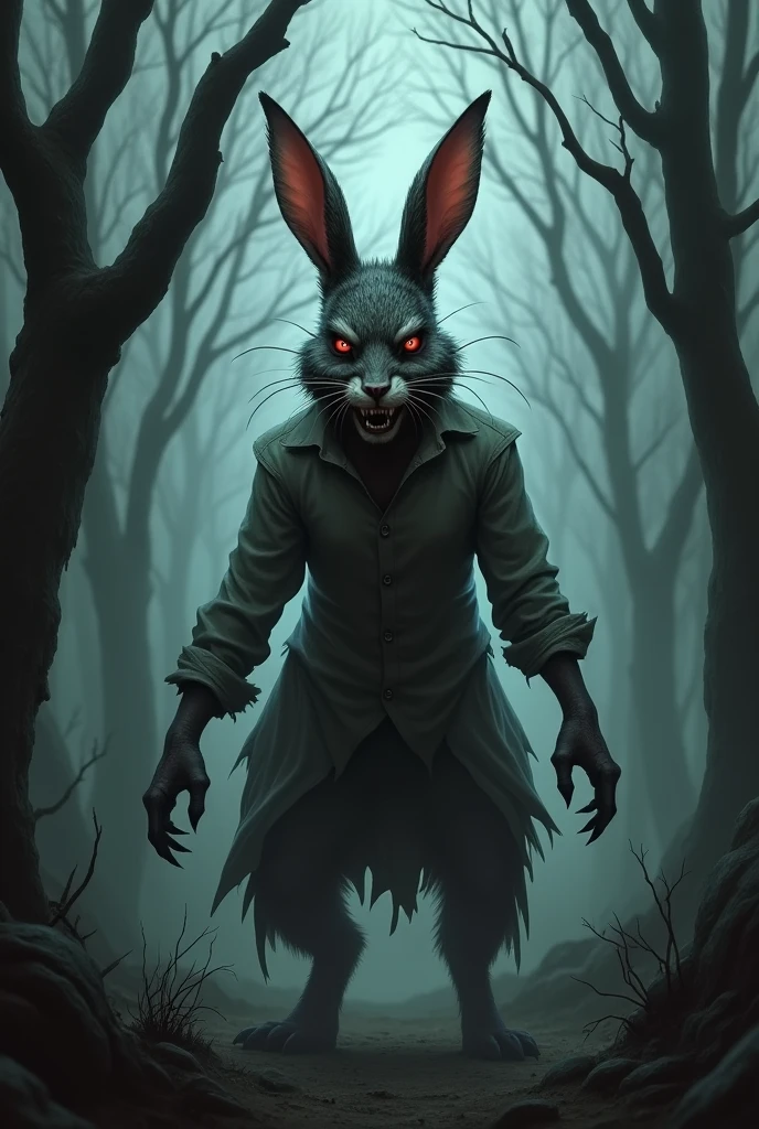 [V=" slim, female, cute, anthro bunny, (vanny from_fnaf), thin, red eyes with white sclera, scatches, creepy smile, creepy crawling, soft black makeup, small dirty fur with bood,  (on all four), has 2 hands with 4 fingers, red ribbon neck"]. V is down to the floor, is coming out from under the desk, blood on the floor, (more blood), realistic blood, highly detailed, red claws, horror style, creepy art, photorealistic, masterpiece, beautiful, trending on artstation, on the floor pov. By pixelsketcher, by pikaflufftulf,  by honovy, by hioshiru, superb depth of view quality, yiffymix art, fur's censured, specular hands