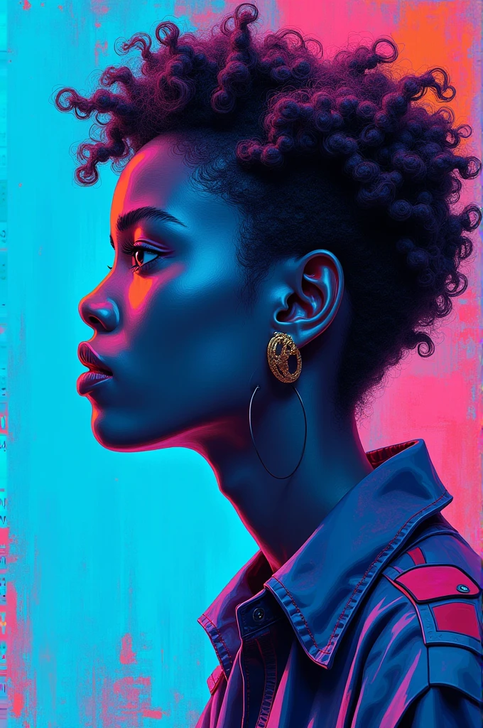 A cool profile with blue and vibrent color and has selection writing as the lettering 